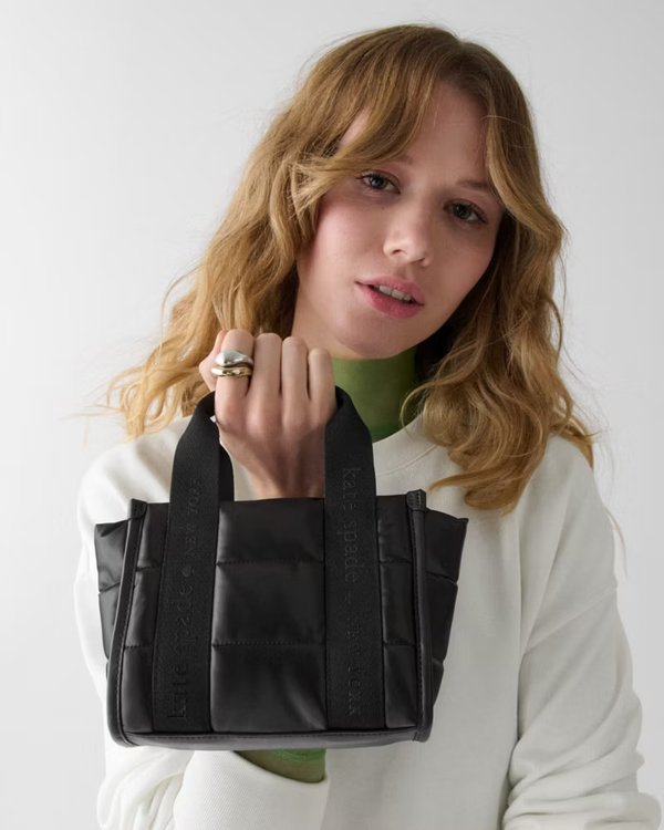 Kate Spade Kip Puffy Mini Tote Black