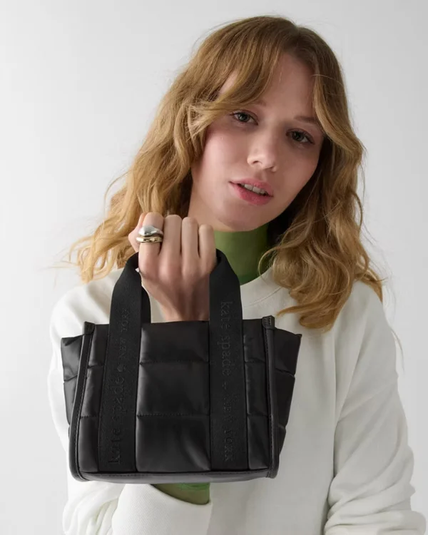 Kate Spade Kip Puffy Mini Tote Black