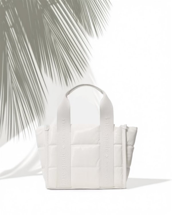 Kate Spade Kip Puffy Mini Tote Optic White