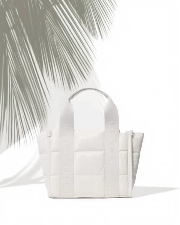 Kate Spade Kip Puffy Mini Tote Optic White