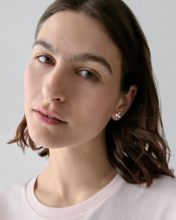 Kate Spade Flower Studs Silver