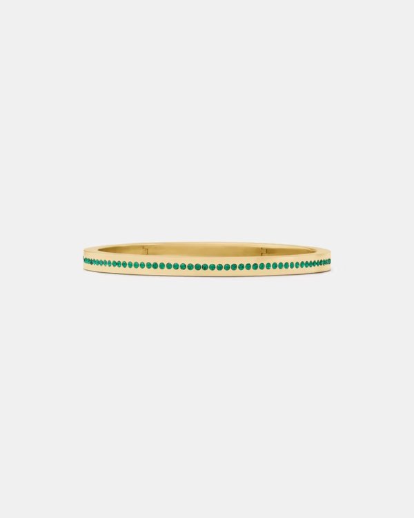 Kate Spade Ring It Up Pave Bangle Emerald