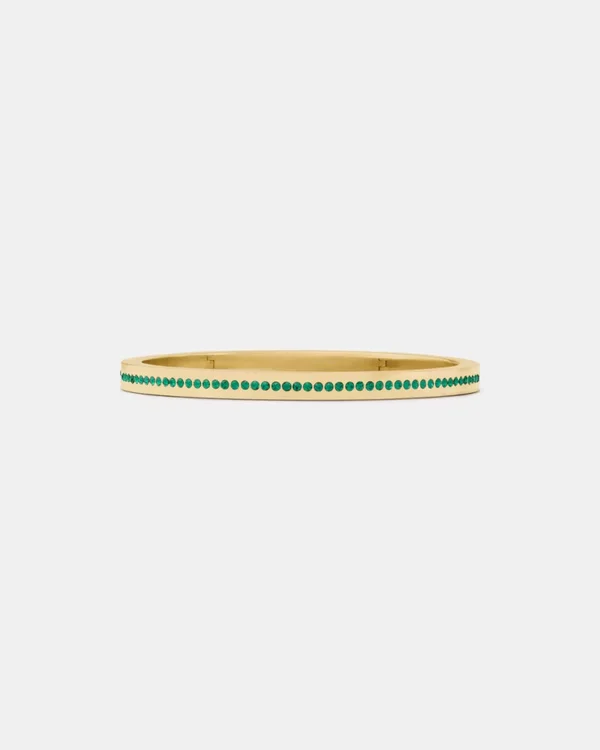Kate Spade Ring It Up Pave Bangle Emerald