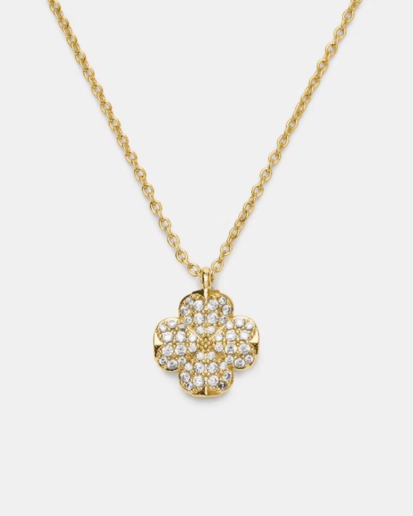 Kate Spade Flower Pave Mini Pendant Gold