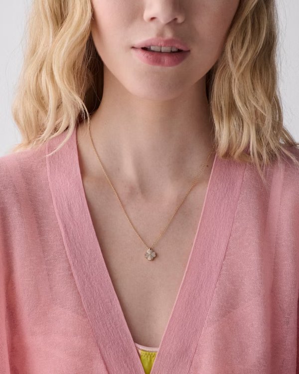 Kate Spade Flower Pave Mini Pendant Gold
