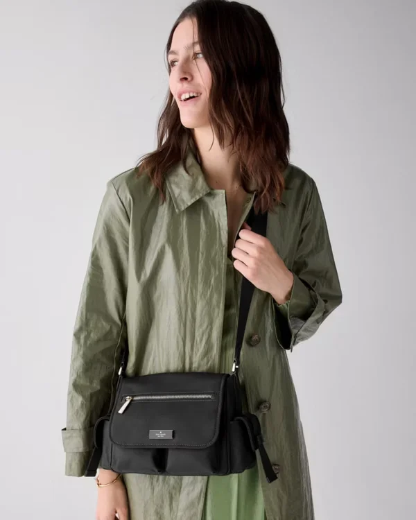 Kate Spade Carter Nylon Messenger Cargo Crossbody Bag Black