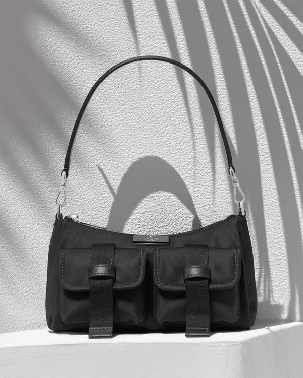 Kate Spade Carter Nylon Cargo Crossbody Bag Black