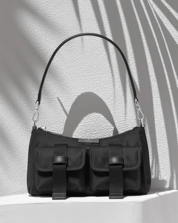 Kate Spade Carter Nylon Cargo Crossbody Bag Black