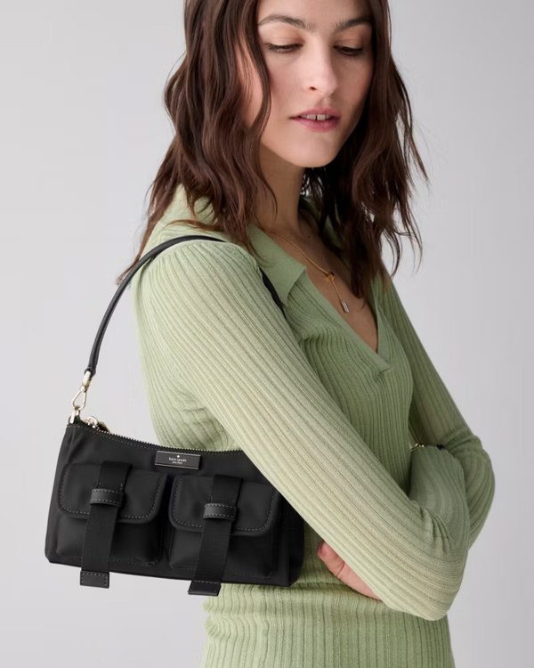 Kate Spade Carter Nylon Cargo Crossbody Bag Black