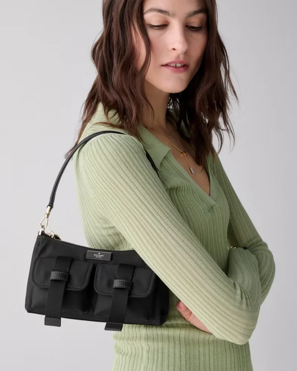 Kate Spade Carter Nylon Cargo Crossbody Bag Black