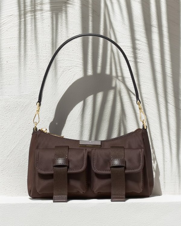Kate Spade Carter Nylon Cargo Crossbody Bag Hot Fudge