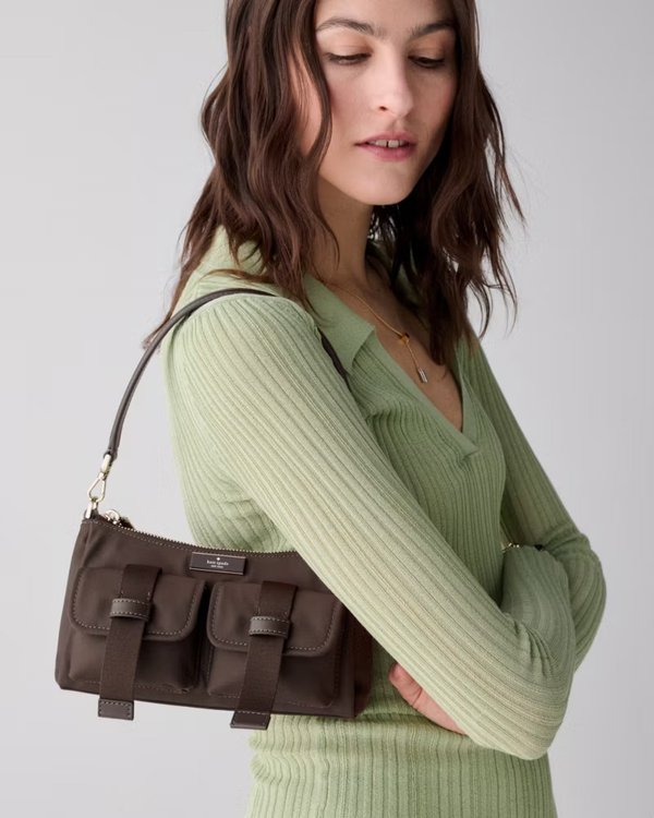 Kate Spade Carter Nylon Cargo Crossbody Bag Hot Fudge