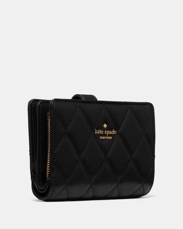 Kate Spade Quilted Medium Bifold Wallet Black
