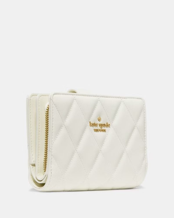 Kate Spade Quilted Medium Bifold Wallet Meringue
