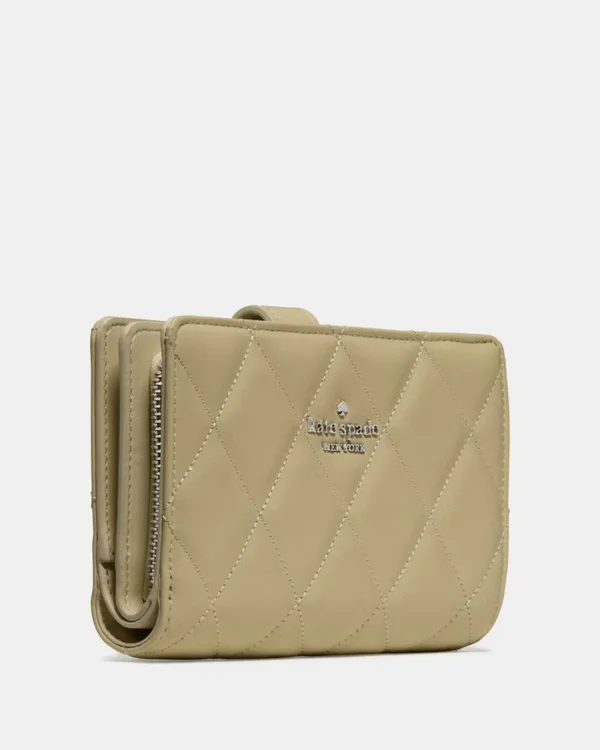 Kate Spade Quilted Medium Bifold Wallet Elm