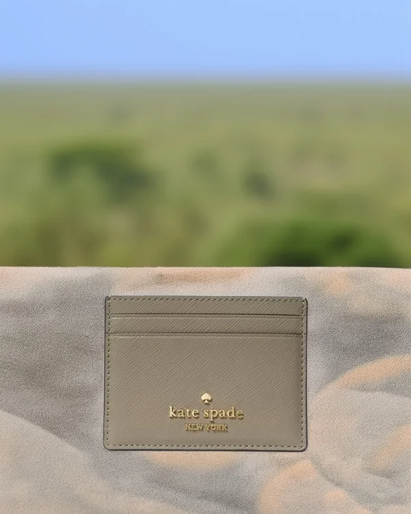 Kate Spade Small Slim Card Holder Oyster Shell