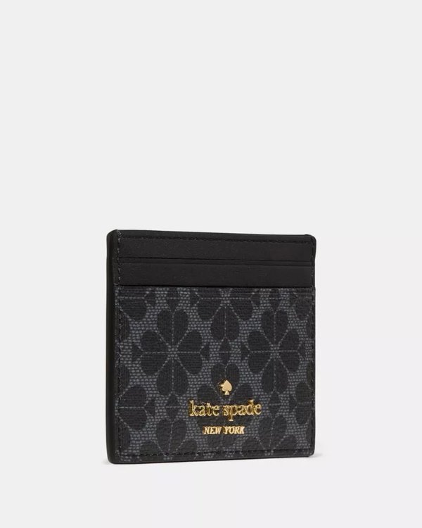 Kate Spade Flower Small Slim Card Holder Black