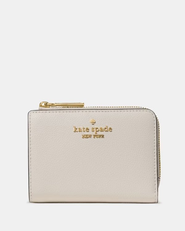 Kate Spade Small L Zip Wallet Cashew Milk
