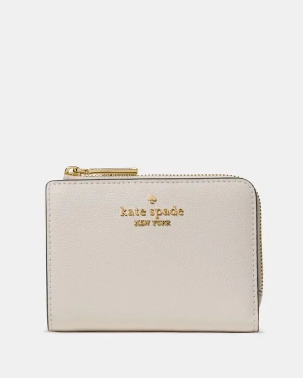 Kate Spade Small L Zip Wallet Cashew Milk