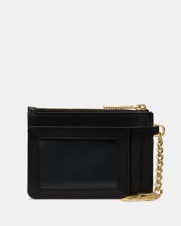 Kate Spade Quilted Key Ring Card Holder Black