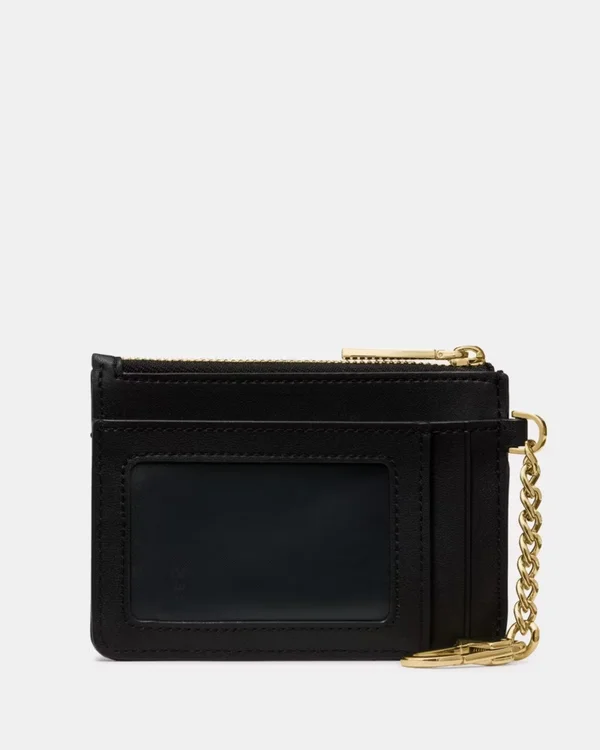 Kate Spade Quilted Key Ring Card Holder Black