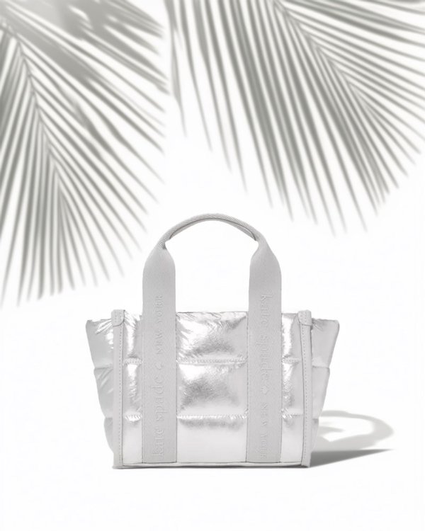 Kate Spade Kip Puffy Mini Tote Silver