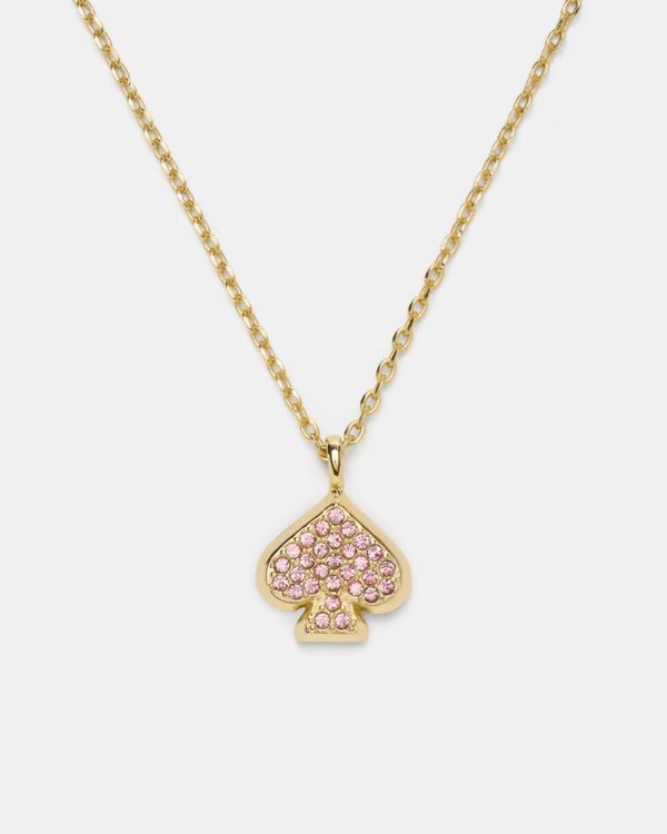 Kate Spade Everyday Spade Pave Mini Pendant Pink