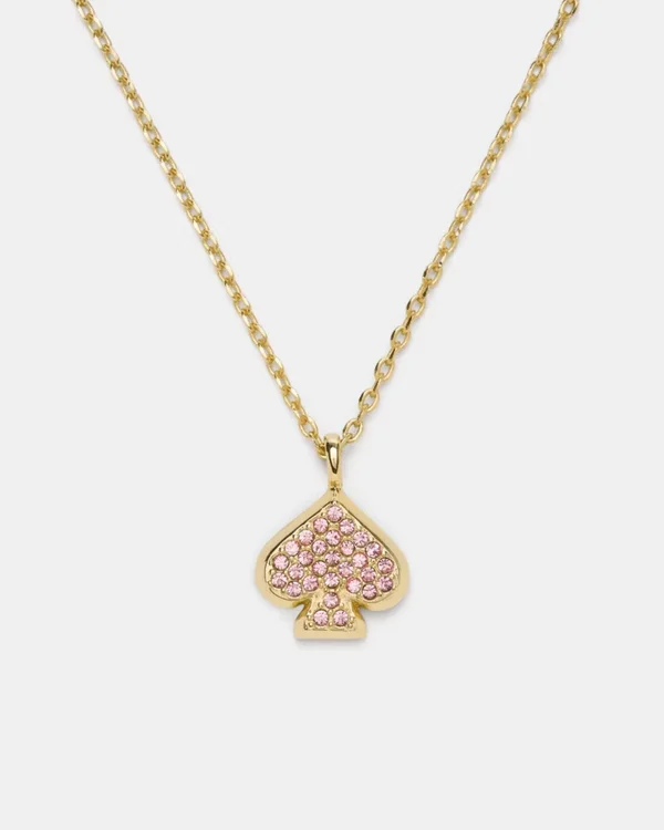 Kate Spade Everyday Spade Pave Mini Pendant Pink