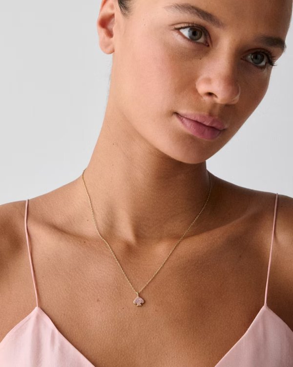 Kate Spade Everyday Spade Pave Mini Pendant Pink