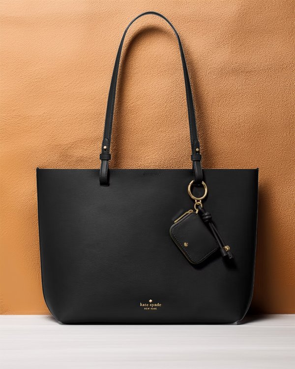 Kate Spade Tessa Tote Bag With Charm Black