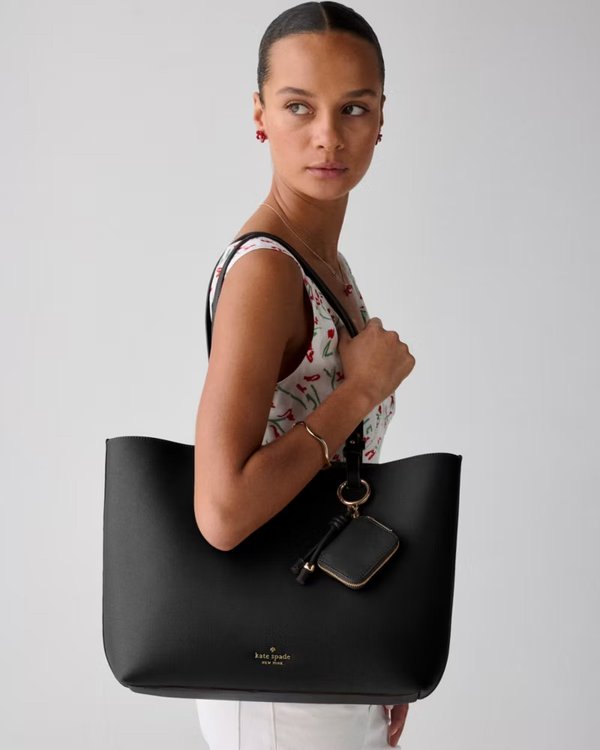 Kate Spade Tessa Tote Bag With Charm Black