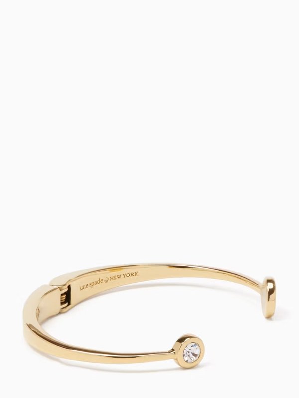 Kate Spade Spot The Spade Open Hinge Bangle White