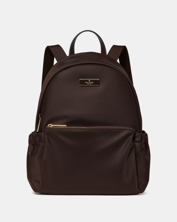 Kate Spade Carter Nylon Dome Backpack Hot Fudge