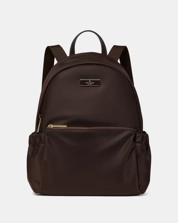 Kate Spade Carter Nylon Dome Backpack Hot Fudge