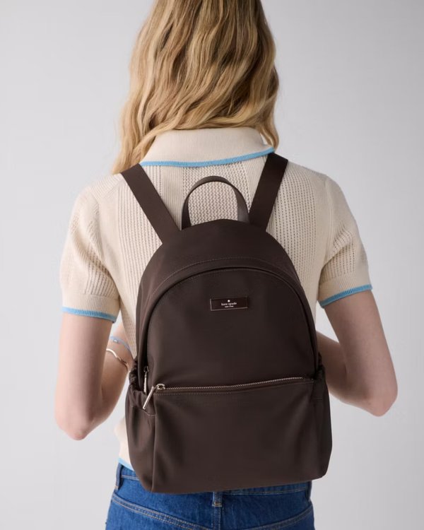 Kate Spade Carter Nylon Dome Backpack Hot Fudge