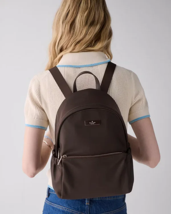 Kate Spade Carter Nylon Dome Backpack Hot Fudge