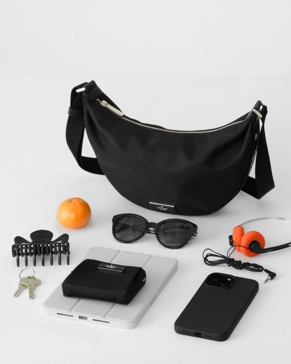 Kate Spade Carter Nylon Sling Crossbody Bag Black