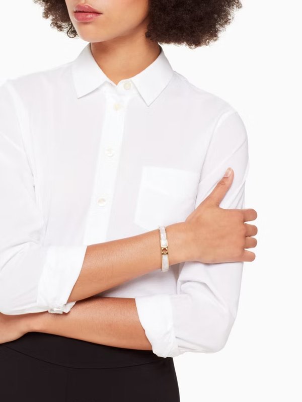 Kate Spade Hole Punch Marble Hinge Bangle