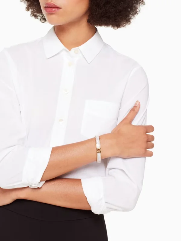 Kate Spade Hole Punch Marble Hinge Bangle