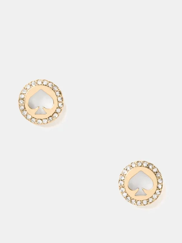 Kate Spade Spot The Spade Pave Halo Spade Studs Gold