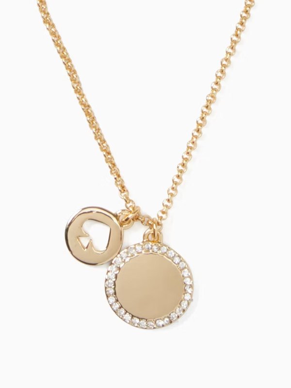 Kate Spade Spot The Spade Pave Charm Pendant Gold