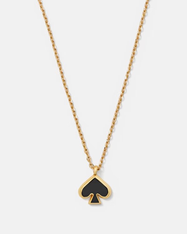 Kate Spade Everyday Spade Enamel Mini Pendant Black