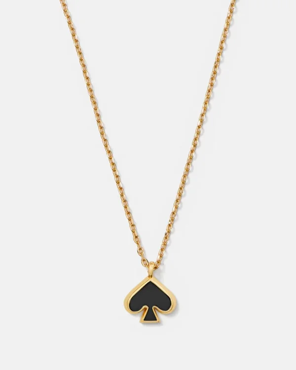 Kate Spade Everyday Spade Enamel Mini Pendant Black