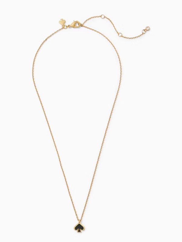 Kate Spade Everyday Spade Enamel Mini Pendant Black