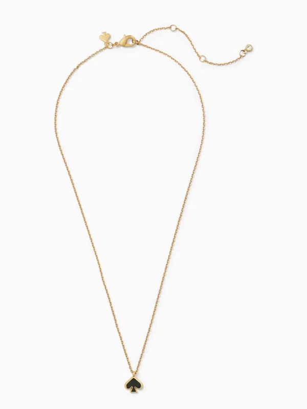 Kate Spade Everyday Spade Enamel Mini Pendant Black