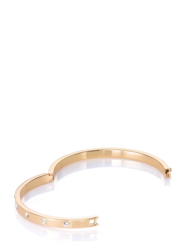 Kate Spade Set in Stone Hinged Gold Bangle