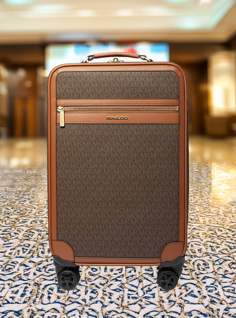 Michael Kors Small Logo Suitcase Brown | lechicsg