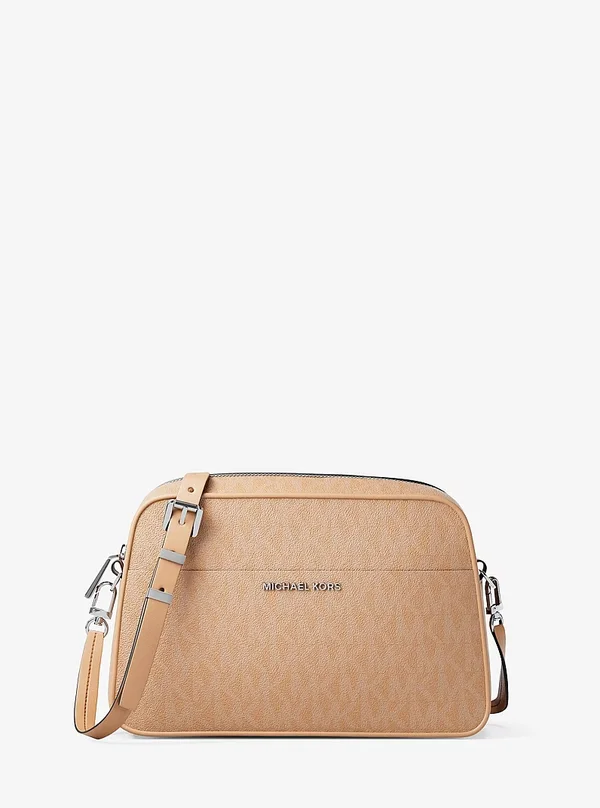 Michael Kors Small Logo Camera Crossbody Bag Peanut