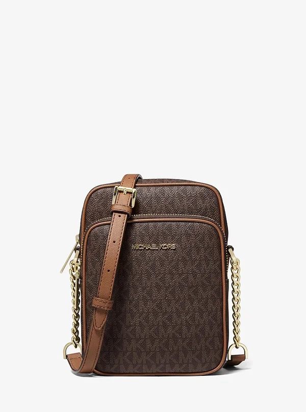 Michael Kors Travel Medium Logo Crossbody Bag Brown