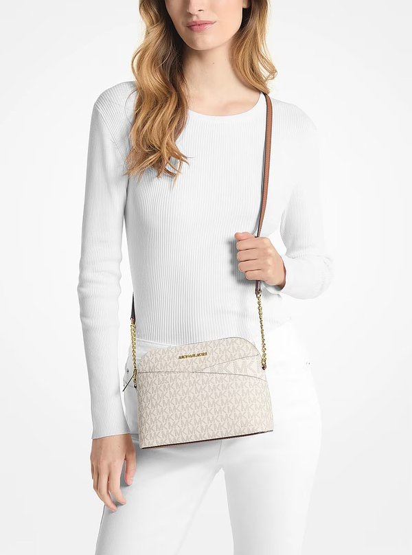 Michael Kors Medium Logo Crossbody Bag Vanilla